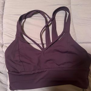 Purple Strappy Lululemon Sports Bra